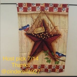 NWT Toland Decorative Flag 28” x 40” Welcome Star